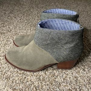 Olive Green TOMS Ankle Boots